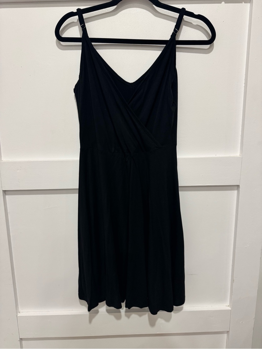 Aphratti Black V-Neck Sleeveless Mini Dress Faux Wrap Fit & Flare Sundress 👗 F2